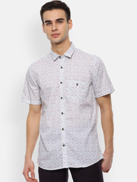 

Louis Philippe Sport Men White Slim Fit Printed Casual Shirt