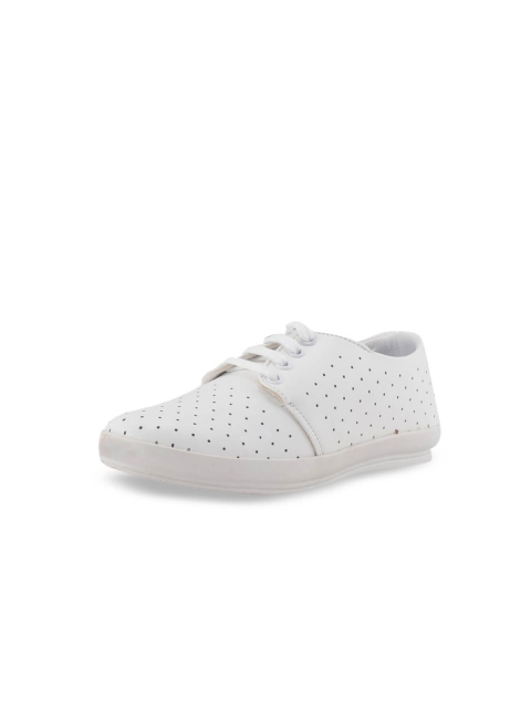 

Khadims Girls White Perforated Sneakers