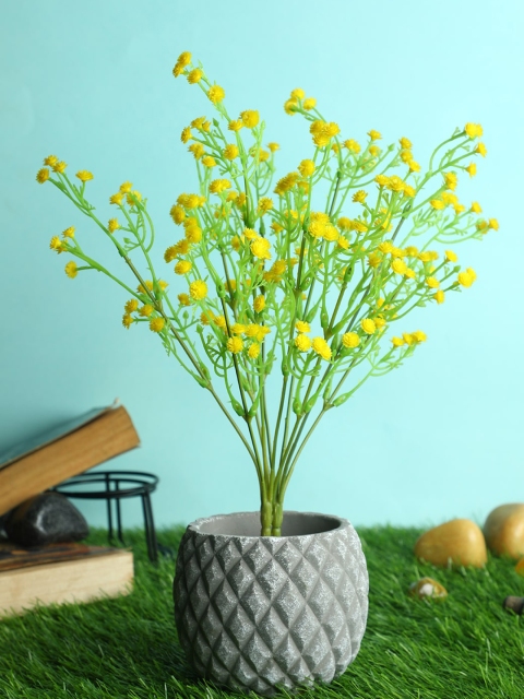

Pollination Set Of 2 Yellow Artificial Gypso Bunch For Decor without Pot