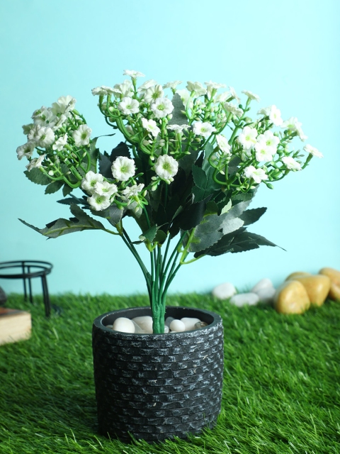 

PolliNation White & Green Set of 2 Decorative Artificial Flower Bunch
