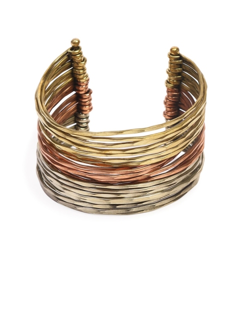 

Infuzze Brass-Plated Cuff Bracelet, Gold
