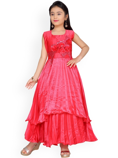 

Aarika Girls Pink Solid A-Line Dress