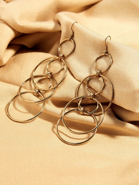 

ZeroKaata Gold-Plated Geometric Drop Earrings