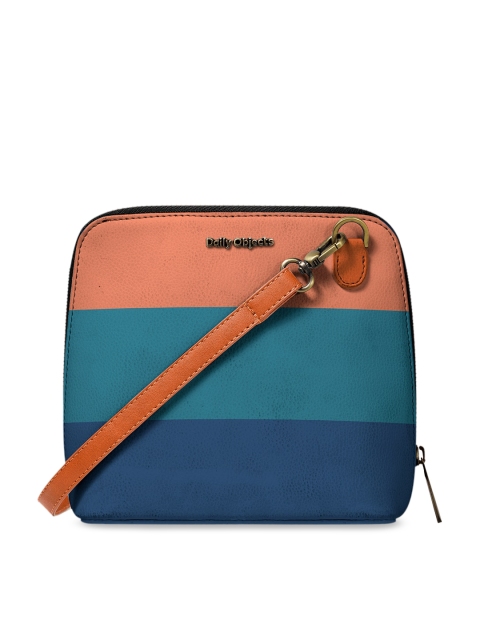 

DailyObjects Blue & Green Triplet - Trapeze Colourblocked Sling Bag