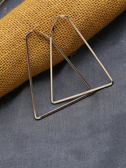 

ZeroKaata Gold-Plated Triangular Hoop Earrings