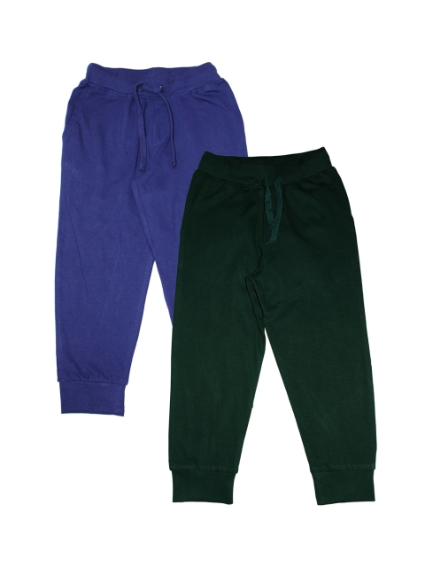

KiddoPanti Boys Pack of 2 Solid Joggers, Navy blue