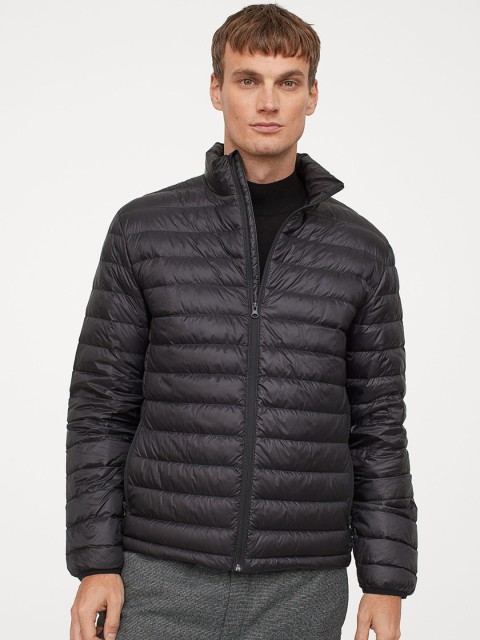 

H&M Men Black Lightweight Down Puffer Jacket