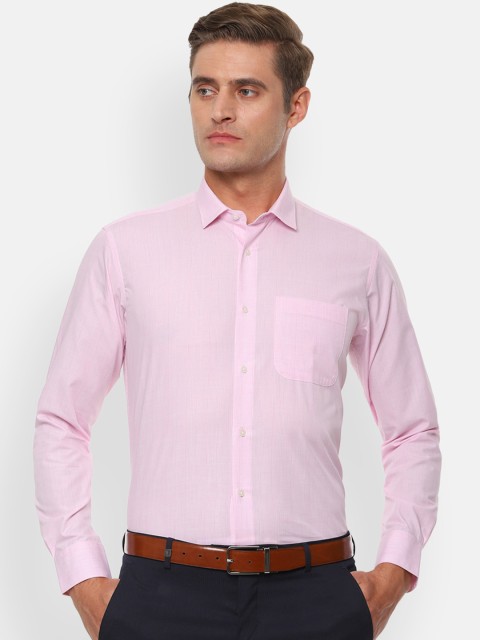 

Van Heusen Men Pink Regular Fit Checked Formal Shirt