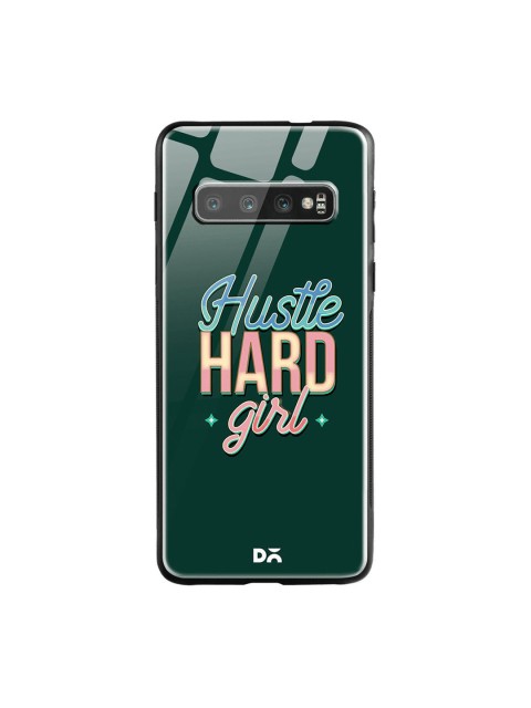 

DailyObjects Green & Blue Hustle Samsung Galaxy S10 Shock Absorbent Glass Case