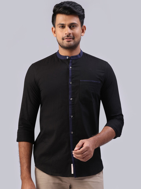 

Raymond Men Black Regular Fit Solid Casual Shirt
