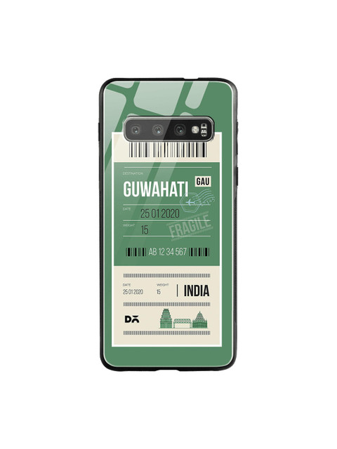 

DailyObjects Green & White Guwahati City Tag Samsung Galaxy S10 Shock Absorbent Glass Case