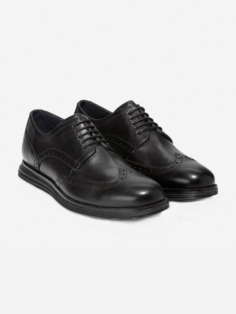 

Cole Haan Men Black Perforations Leather Brogues