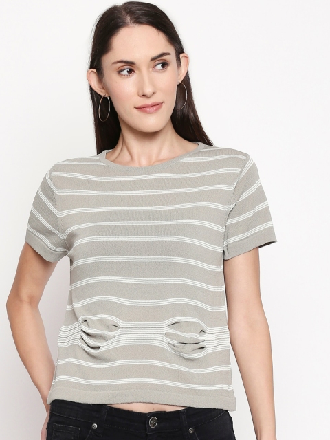 

Manola Women Grey Striped Top