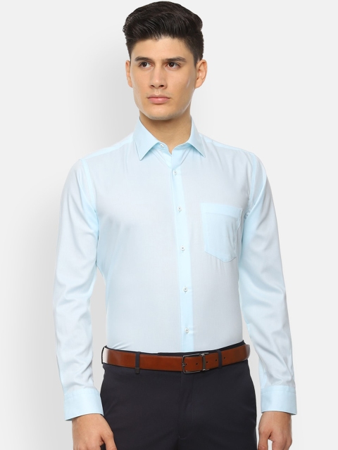 

Van Heusen Men Blue Regular Fit Self Design Formal Shirt