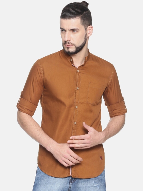 

Campus Sutra Men Mustard Yellow Classic Regular Fit Solid Casual Shirt
