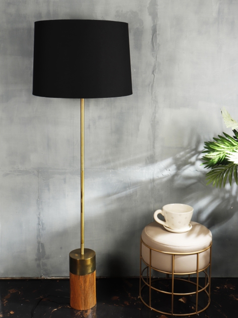 

Grated Ginger Black Solid Handcrafted Floor Lamp with Shade