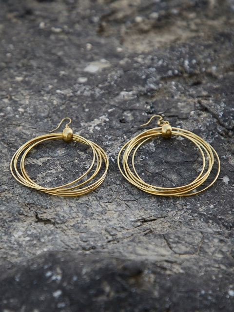 

ZeroKaata Gold-Plated Handcrafted Hoop Earrings