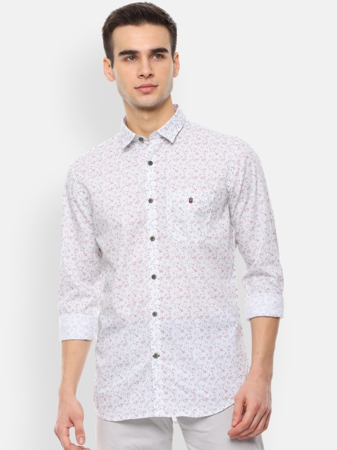 

Louis Philippe Sport Men White & Pink Slim Fit Printed Casual Shirt