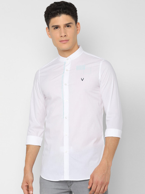 

Allen Solly Men White Slim Fit Solid Casual Shirt