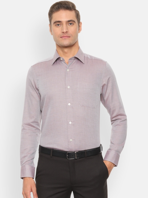 

Louis Philippe Men Beige & Blue Regular Fit Self Design Formal Shirt