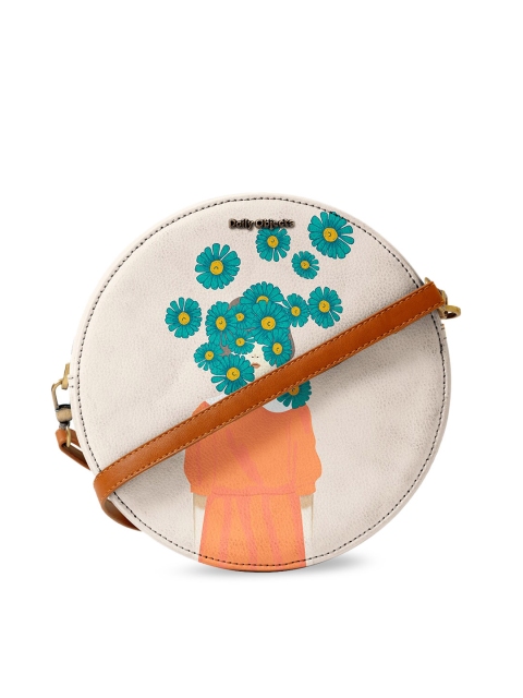 

DailyObjects Cream-Coloured Printed Sling Bag