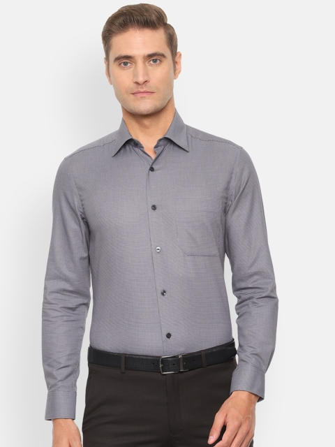

Louis Philippe Men Grey & White Regular Fit Printed Formal Shirt