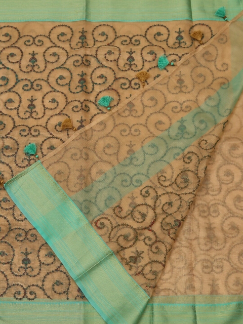 

Pothys Gold-Toned Woven Design Tissue Saree
