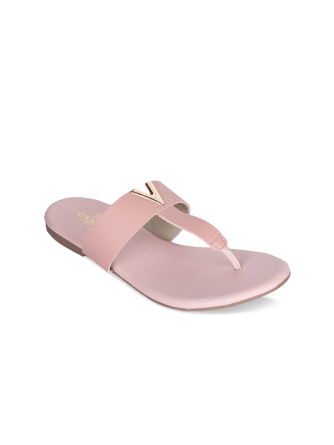 

Liberty Women Pink Solid Open Toe Flats