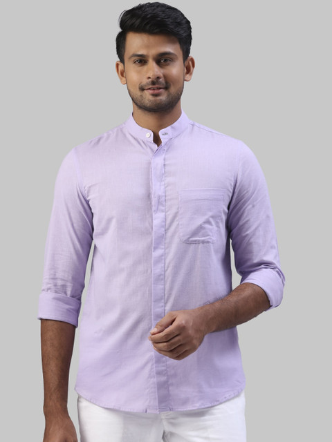 

Raymond Men Purple Regular Fit Solid Casual Shirt
