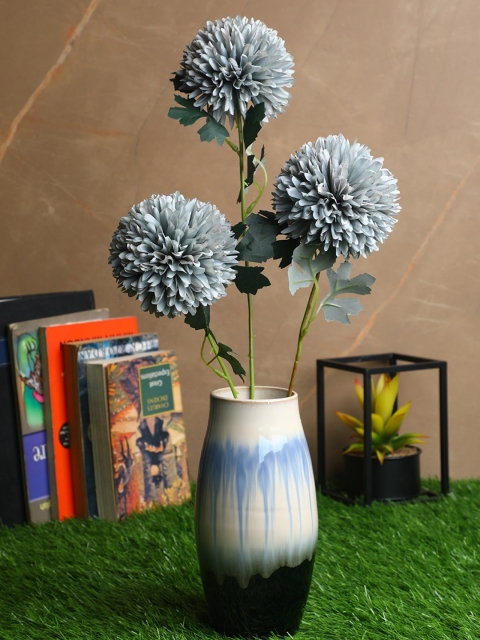 

PolliNation Grey & Green Set of 3 Premium Artificial Ball Mum Flowers