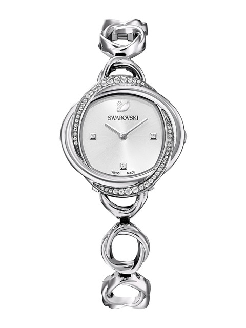 

SWAROVSKI Women Silver-Toned & White Analogue Watch 5547622