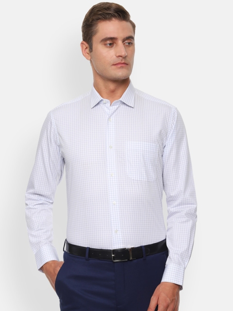 

Van Heusen Men White Regular Fit Checked Formal Shirt
