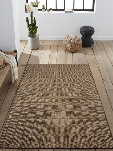

Saral Home Grey & Beige Trellis Printed Imperail Anti-Skid Carpet