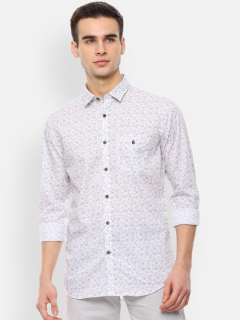 

Louis Philippe Sport Men White & Pink Slim Fit Printed Casual Shirt