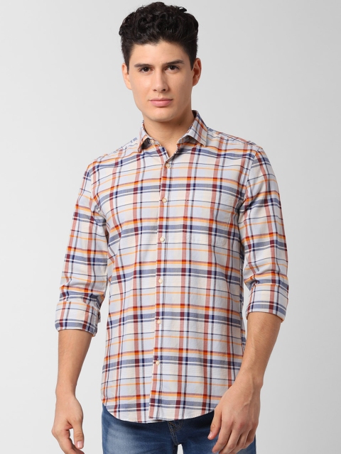 

Peter England Elite Men Multicoloured Slim Fit Checked Casual Shirt, Multi