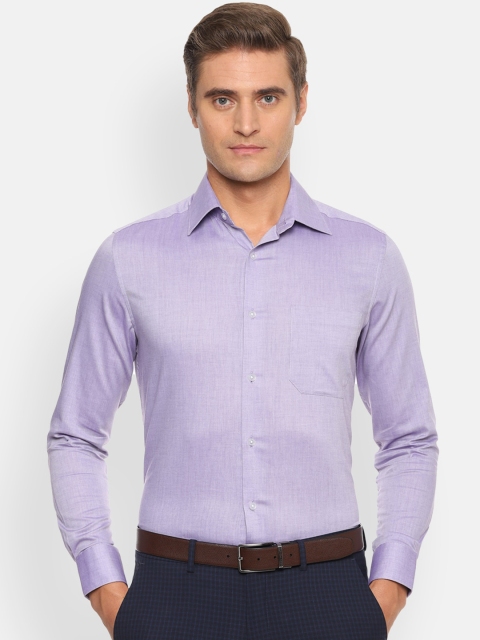 

Louis Philippe Men Purple Classic Regular Fit Solid Formal Shirt