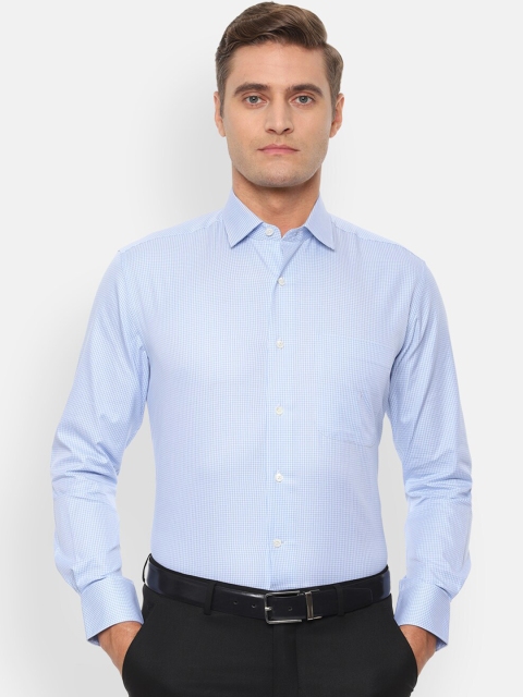 

Luxure by Louis Philippe Men Blue Checked Formal Shirt