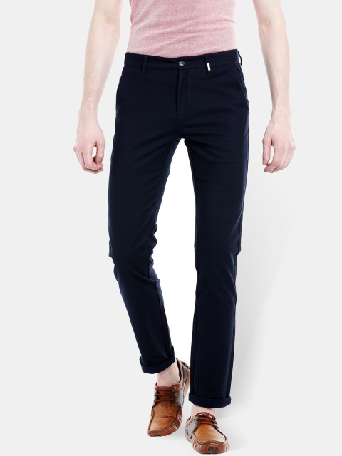 

Rex Straut Jeans Men Navy Blue Slim Fit Solid Chinos