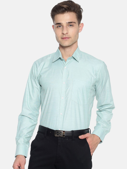 

Instafab Men Sea Green Regular Fit Solid Casual Shirt