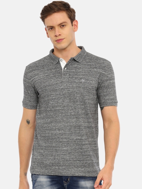 

Classic Polo Men Grey Solid Polo Collar T-shirt