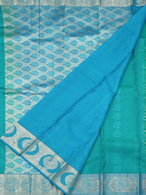 

Pothys Blue Woven Design Pure Silk Saree