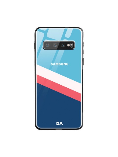 

DailyObjects Blue & Pink Angles Samsung Galaxy S10 Shock Absorbent Glass Case