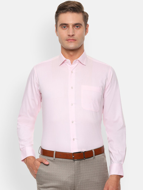 

Van Heusen Men Pink Regular Fit Solid Formal Shirt