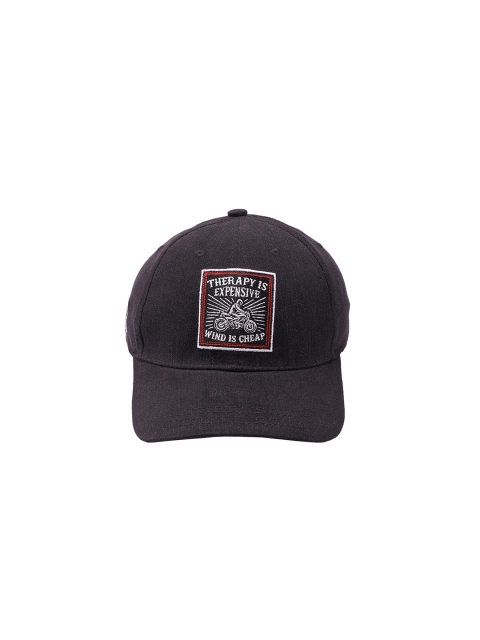 

Cap Shap Unisex Black & Red Embroidered Baseball Cap