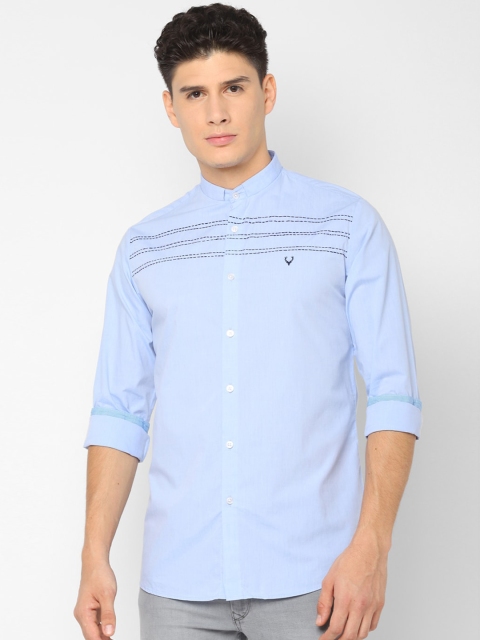 

Allen Solly Men Blue Sport Slim Fit Striped Casual Shirt
