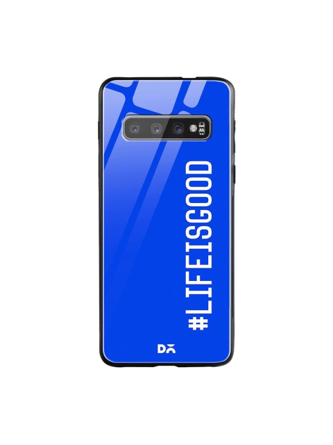 

DailyObjects Blue & White Life Is Good Samsung Galaxy S10 Shock Absorbent Glass Case