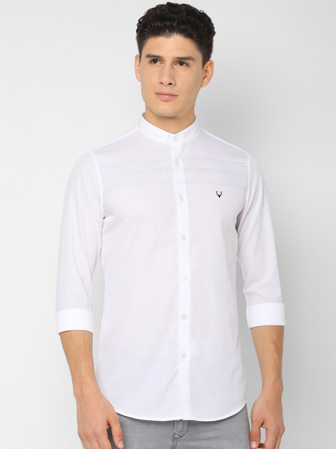 

Allen Solly Men White Slim Fit Solid Casual Shirt