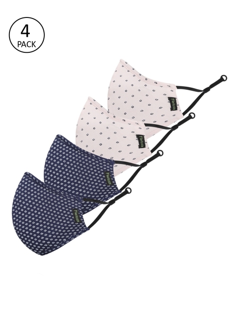 

Van Heusen Assorted 4 Pcs 3-Ply Printed Knitted Fabric Masks with Ear Loop Adjuster