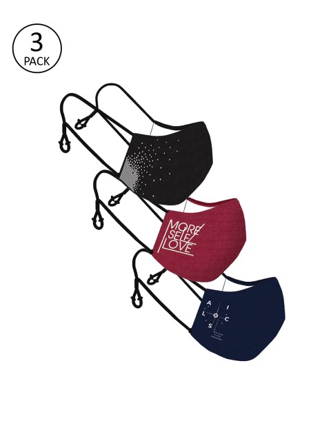 

Van Heusen Women 3Ply 3Pcs Protective Outdoor Face Masks, Black