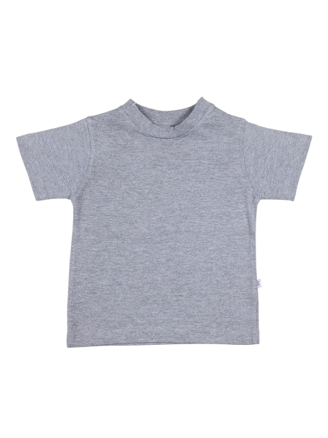 

armure Boys Grey Melange Solid Round Neck T-shirt